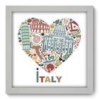 Quadro Decorativo - I Love Italy - 22cm x 22cm - 067qdmb