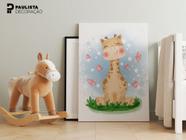 Quadro Decorativo Infantil Girafinha Canvas 60x90 - Foto Paulista