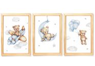 Quadro Decorativo Infantil Ursinho Urso Aquarela Aviador