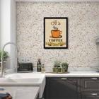 Quadro Decorativo It's Coffee Time 45x34Cm Moldura Preta