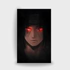 Quadro Decorativo Itachi Sharingan Naruto Gamer Sala Quarto Escritorio Anime