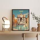 Quadro Decorativo Itália - Roma 45x34cm - com vidro