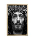Quadro Decorativo Jesus Cristo Coroa de Espinho Religião Salvação Quarto Sala 30x40cm Com Vidro