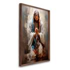 Quadro Decorativo Jesus em Oração 1 Tela 60x90cm para Decorar, Igreja, Sala, Quarto Sem Vidro