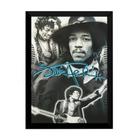 Quadro Decorativo Jimi Hendrix Rock Foto Poster Com Moldura