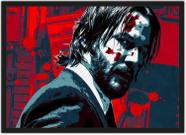 Quadro Decorativo John Wick Filmes Cinema Salas Quartos Decorações Com Moldura G02