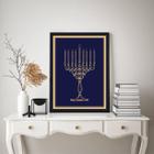 Quadro Decorativo Judaico Menorah 45x34cm