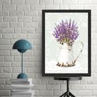 Quadro Decorativo Lavanda - Renda 45x34cm - com vidro