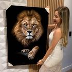 Quadro Decorativo Leão Judá Colorido Grande 60x90 luxo
