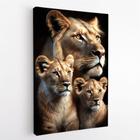 Quadro Decorativo Leoa Filhotes