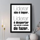 Quadro Decorativo Liderar Não É Impor 24X18Cm - Com Vidro