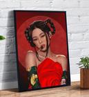 Quadro Decorativo Lisa Black Pink Kpop Desenho