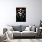 Quadro Decorativo Macaco Modelo Boss Chefe com 1 Tela de Parede Cm ou Cm para Sala Quarto Escritório Com Vidro