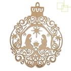 Quadro Decorativo Mandala Enfeites de Natal Parede em MDF 37x28,5 cm