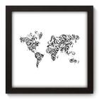 Quadro Decorativo - Mapa Mundi - 22cm x 22cm - 097qndap