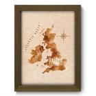 Quadro Decorativo - Mapa Reino Unido e Irlanda - 19cm x 25cm - 098qdvm