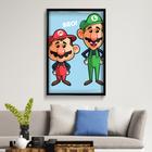 Quadro Decorativo Mario Bros 40x60 cm Placa Decorativa em MDF para Decoração de interiores