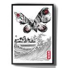 Quadro Decorativo Mariposa Desenho Japones Arte Retro