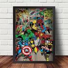 Quadro Decorativo Marvel Quadrinhos Super-heróis 20x30cm