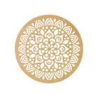 Quadro Decorativo Mdf Cru Mandala Floral 40X20Cm