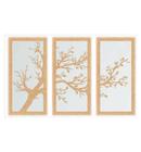 Quadro Decorativo Mdf Cru Trio Arvores Outono 40X20Cm