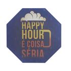 Quadro Decorativo MDF Hexagonal 29cm TEMA BEBIDA Cerveja