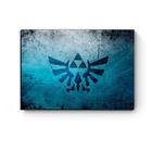 Quadro decorativo MDF Legend Of Zelda logo azul