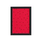 Quadro Decorativo MDF Sementes Melancia Moldura Preta 33x43cm