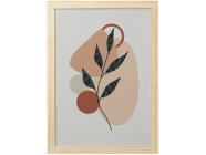 Quadro Decorativo Mid Century Folha Abstrato