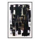 Quadro Decorativo Moderno Abstrato Preto e Branco