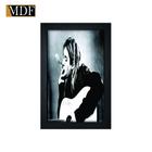 Quadro Decorativo Moldura Pintada Gel Kurt Cobain 30x20 Mdf Adesivado