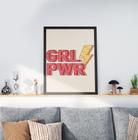 Quadro Decorativo Moldura Preta 30x40cm Girl Power