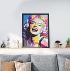 Quadro Decorativo Moldura Preta 30x40cm Marilyn