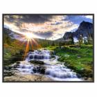 Quadro Decorativo Montanhas Cachoeira Sol 90x60 Sala Quarto