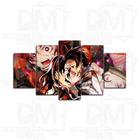 Quadro Decorativo Mosaico 5 Peças Anime Demon Slayer 115x60cm 8