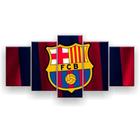Quadro Decorativo Mosaico 5 Peças Barcelona Futebol