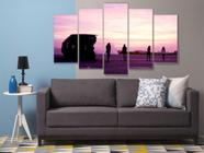 Quadro Decorativo Mosaico 5 Peças Mod596 Blackpink Stay