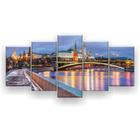 Quadro Decorativo Mosaico 5 Peças Rio Moskva Em Moscou