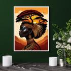 Quadro Decorativo Mulher Africana - Paisagem 60x48cm