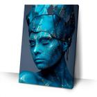 Quadro Decorativo Mulher Azul Feminino Sala Moderno Abstrato