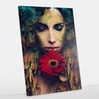 Quadro Decorativo Mulher Flor Canvas 60x90 - Foto Paulista