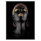 Quadro Decorativo Mulher Pintura Black 90x60 Sala Quarto