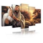 Quadro Decorativo Multi Painel com Jesus Cristo, 5 Peças