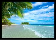 Quadro Decorativo Natureza Paisagem Praia Tropical Salas Quartos Escritório Com Moldura RC103