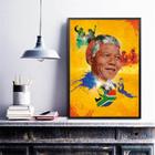 Quadro Decorativo Nelson Mandela- Arte 24x18cm