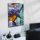 Quadro Decorativo Neon Genesis Evangelion Mdf 27x20cm