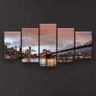 Quadro Decorativo New York Entardecer 129x61 Sala Quarto