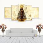 Quadro Decorativo Nossa Senhora Aparecida 115x60 5 Peças N05