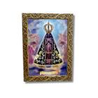 Quadro Decorativo Nossa Senhora Aparecida Moldura em Resina com Vidro