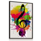 Quadro Decorativo Nota Musical Colorido Cores Música 43x63